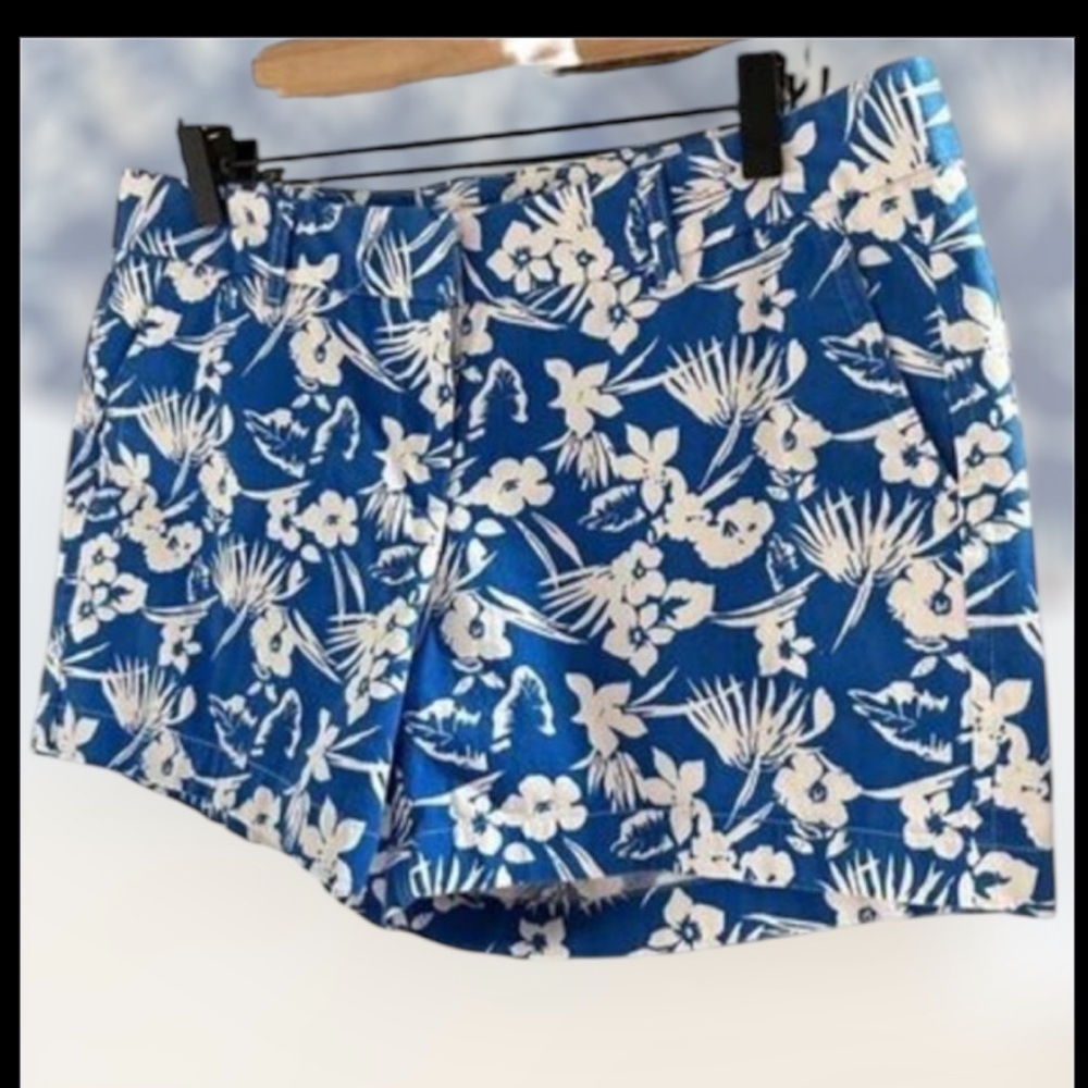 Land’ N‎ Sea Blue Floral Chino Shorts Size 6